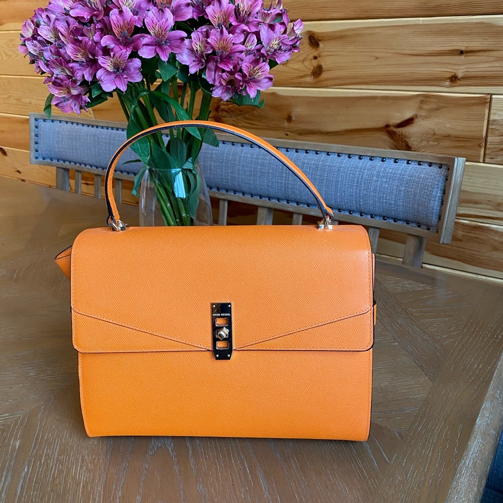 Henri Bendel Uptown Satchel with Gold Hardware